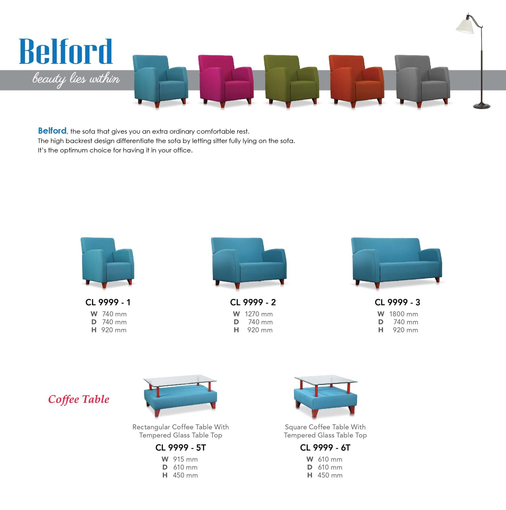 Belford Series Sofa & Coffee Table Superior Office Solutions