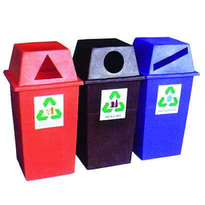 RECYCLE POPPY 50 or RECYCLE POPPY 120 Polyethylene Recycle Bin ...